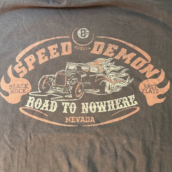 Old Navy Black Graphic Tee, Speed Demon, vintage - Picture 2 of 7